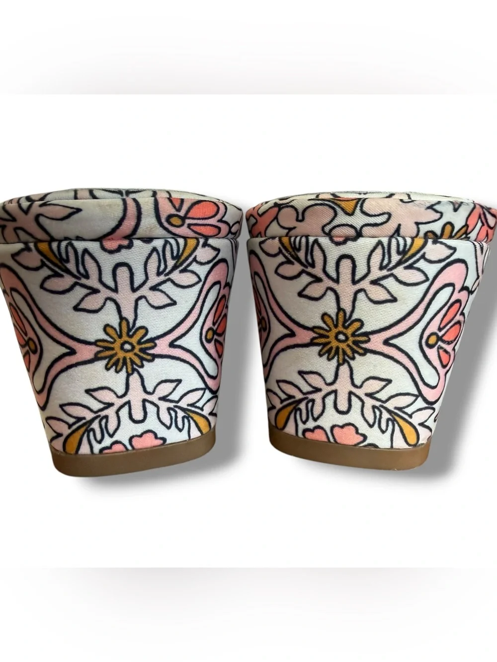 Tory Burch Tatiana‎ Pearly Quilted Block Heel Slides Size 7